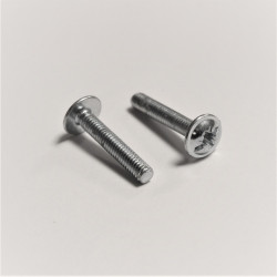 M4x22mm Blanke Skabsskruer med Fladt Hoved (50Stk)