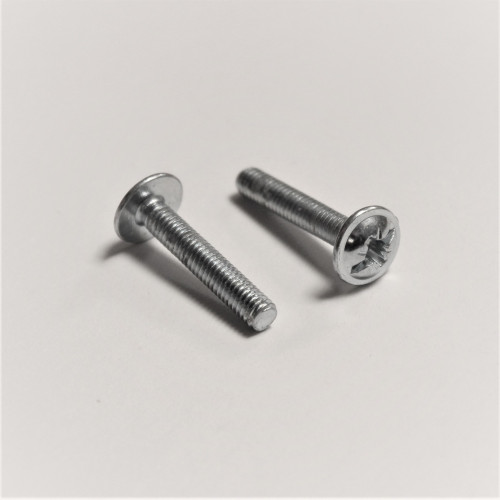 M4x22mm Blanke Skabsskruer med Fladt Hoved (50Stk)