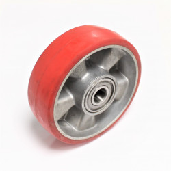 Rød hjul fra Wicke med rulleleje - Diameter Ø:160mm Kraftig Model. Bestil dine røde hjul fra Wicke online på discosupport.dk NEM