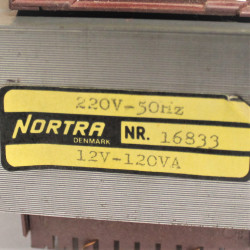 Transformator 12V-120 Watt  fra Nortra 16833 - Bestil din transformator billigt online på discosupport.dk NEMT og HURTIGT!!!