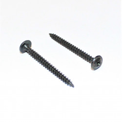 4x35mm Sort skabsskrue PZ2 Spunskrue med flangehoved - discosupport.dk
