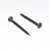 4x35mm Sort skabsskrue PZ2 Spunskrue med flangehoved - discosupport.dk