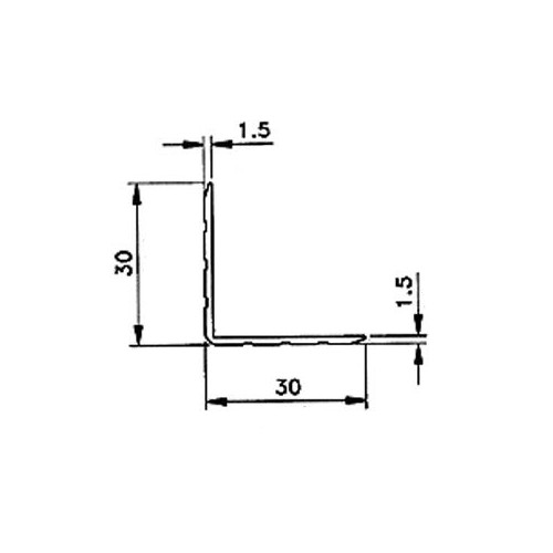 Rustfri Aluminiums vinkel Liste 30x30mm - 2 meter. Du altid finde nogle stærke priser på elokseret alu lister online på discosup