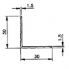 Rustfri Aluminiums vinkel Liste 30x30mm - 2 meter. Du altid finde nogle stærke priser på elokseret alu lister online på discosup