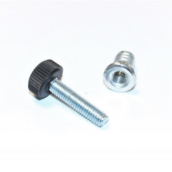 M6x25mm Stilleskrue med gevindbøsning - Justerskrue med islagsmøtrik - discosupport.dk