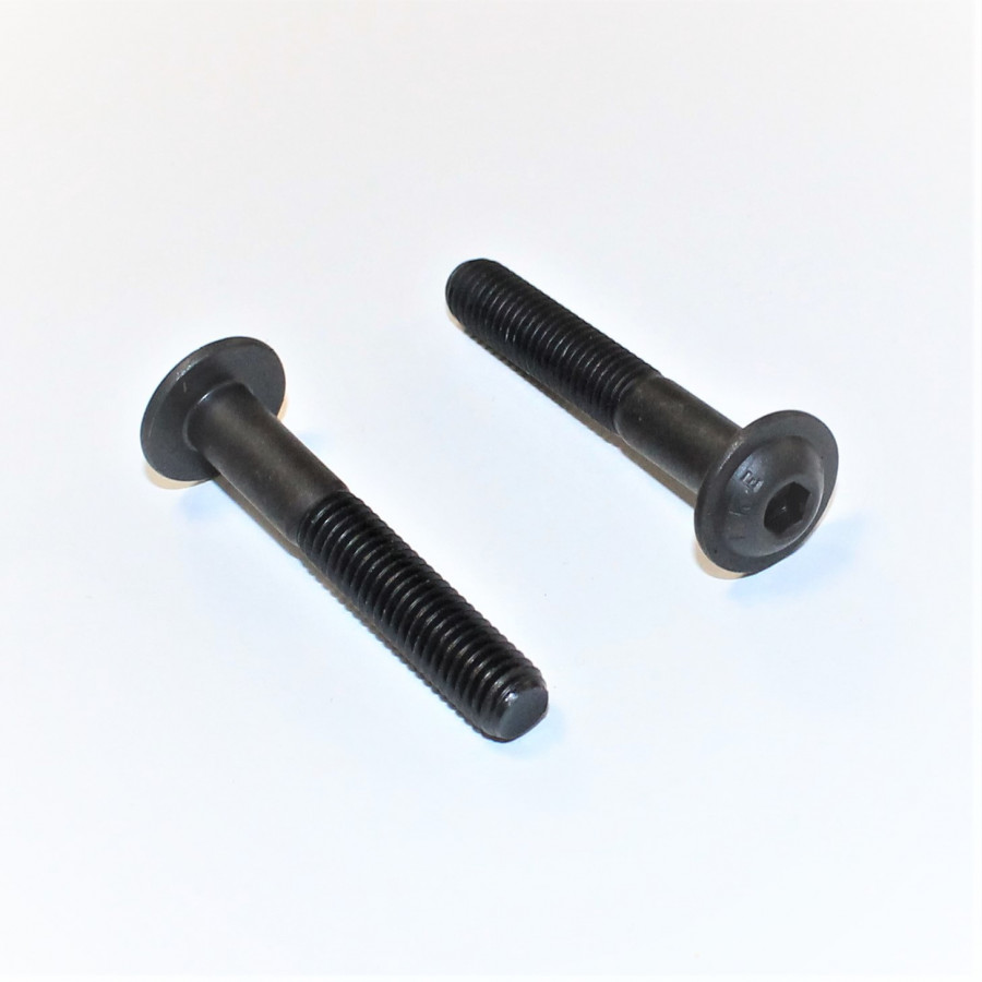 M8x50mm Sort Møbelskrue ISO 7380 - Unbrako Buttonhead - discosupport.dk