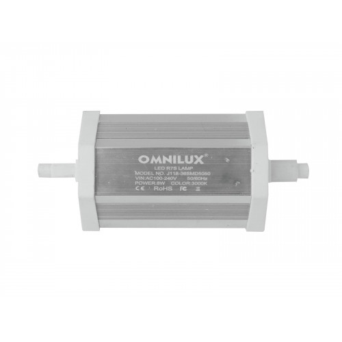 Omnilux LED R7S 230V 8W - 6400K Kold Hvid Halogenrør. Du kan altid gøre en gedigen handel på discosupport.dk
