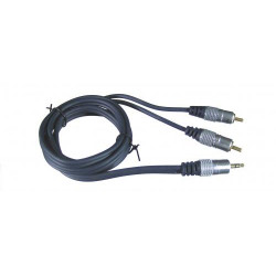 3.5mm Minijack til 2 x Phono kabel (2,5 meter)