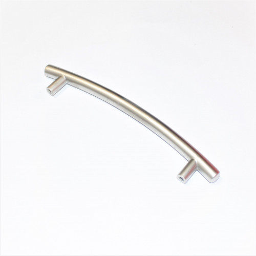 Møbelgreb Stål Satin - Buet - Hulafstand 128mm - Skabsgreb - discosupport.dk