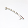 Møbelgreb Stål Satin - Buet - Hulafstand 128mm - Skabsgreb - discosupport.dk