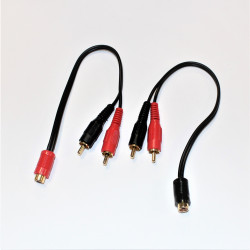 Audio Kabel Y Adapter - Par - CBA-20 - 20cm - Monacor