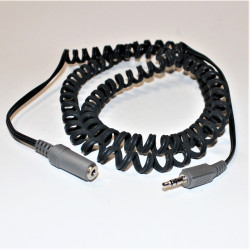 Minijack 3,5 mm Stereo spiral kabel - 3 m - Jack han-hun