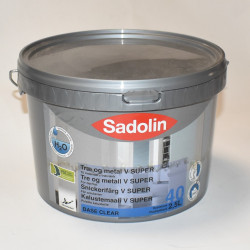 Sadolin Træ og Metal V Super - Base Clear - halvblank - 2,5 liter