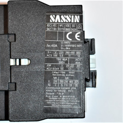 Sassin 3SCJ8 kontaktor - 11kW - Spole 400 Volt - Erstatter Danfoss CI25 - køb på discosupport.dk