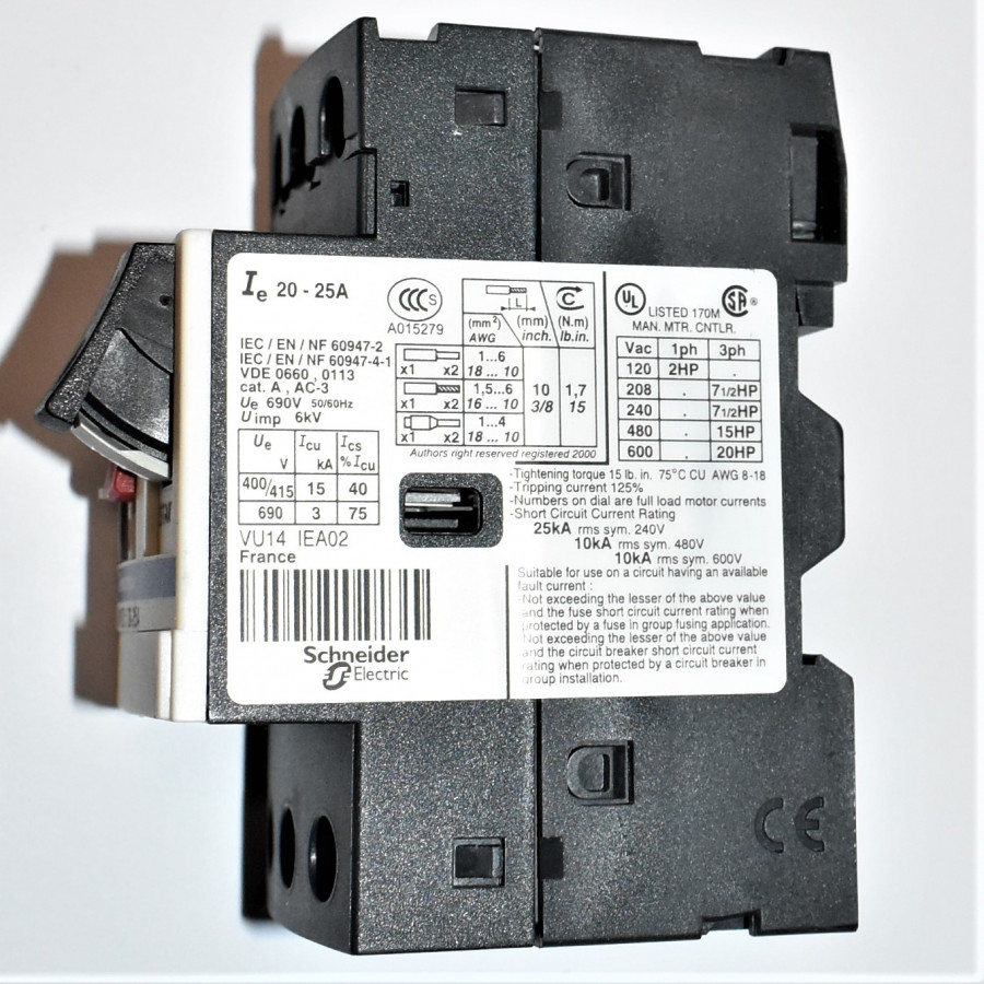 Telemecanique Motorværn GV2ME22 20-25A - Automatsikring til ...