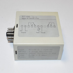 T10E Delay on operate timer - RT10E-2-1-024-3S - 24VAC - 0,08-3 sek - discosupport.dk