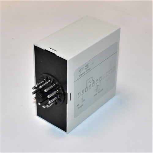 T12E Delay on operate timer - RT12E-1-1-024-3S - 24VAC - 0,08-3 sek - discosupport.dk