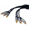 10 meter Composite video kabel med 2x3 Phono-stik