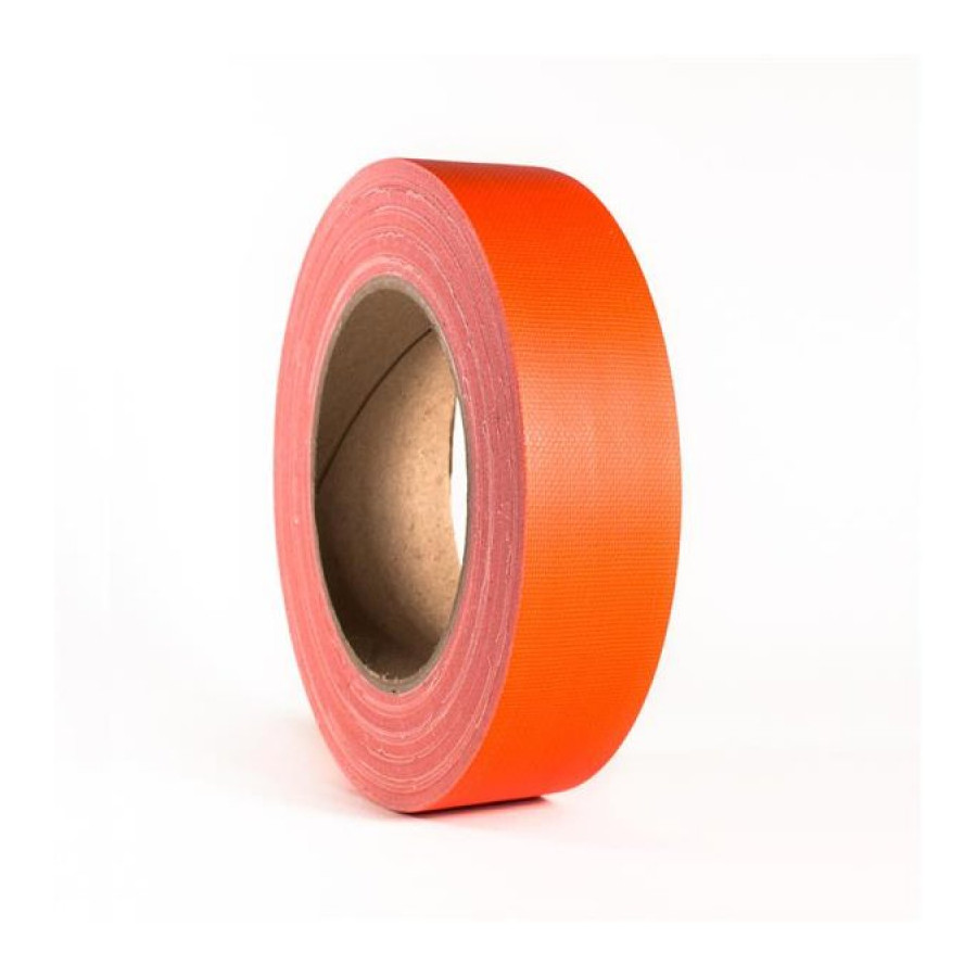 50mm Orange UV tape lyser op ved UV - Lys - 25 meter - Stort sortiment og farver her!