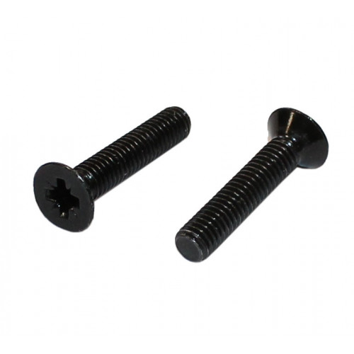 Køb M6x25mm Sorte Undersænket skruer - PZ-2 - Pose med 15stk - Billige sorte skruer