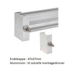 Endekappe 47x37mm  - Aluminium med T-bolt - Würth - til Solcelle Montageskinner - køb på discosupport.dk