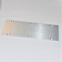 76x196mm Alu plade - Mærkeplade i børstet aluminium - discosupport.dk