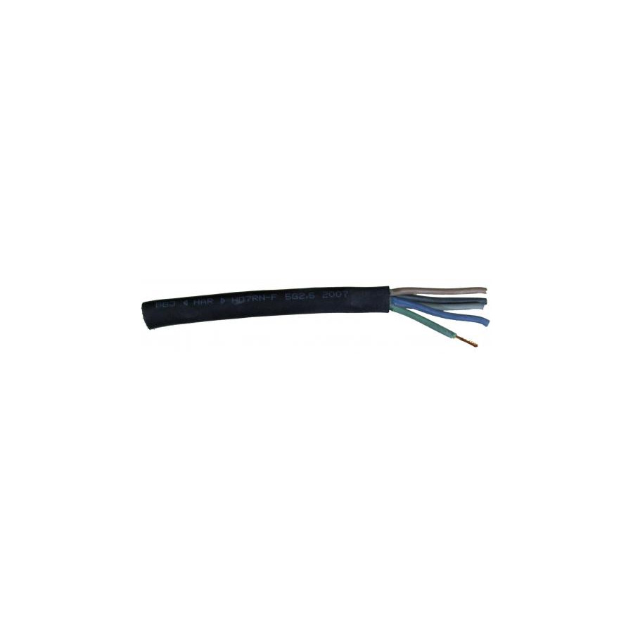 Køb Gummikabel 5x10mm2 - Kobber kabel - Pris pr meter 95kr - Billigt her!