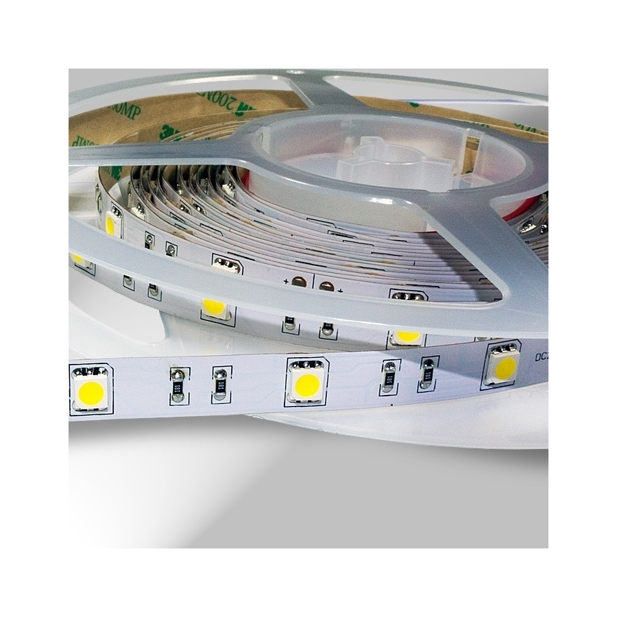 Køb 12 Volt LED flexstrip Kold Hvid - 5 Meter 12 Watt - LG5411 Billigt!!