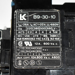 B9-30-10 Kontaktor - Spole 230V - Brugt - Køb på discosupport.dk!