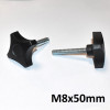 Plastgreb M8x50mm - Stjernegreb - Fingerskrue - discosupport.dk