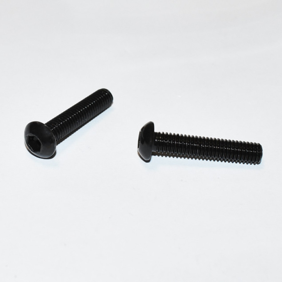 Sort elgalvaniseret Unbrakoskrue M6x30mm Buttonhead - discosupport.dk