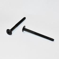 M6x70mm Sort Møbelskrue - Unbrakoskrue med flangehoved - Køb på discosupport.dk