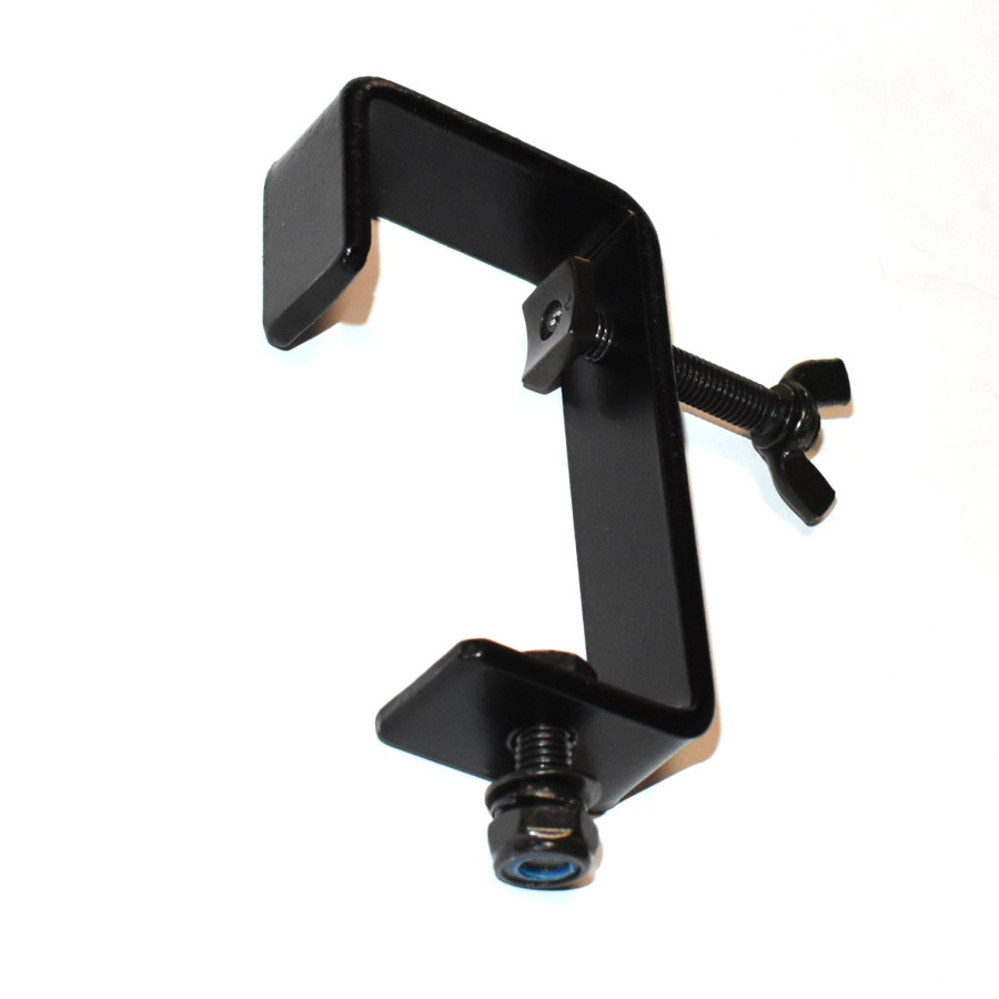 Sort G-krog til 20-55mm Alu-rør - Firkant Max 55x70mm - Theatre Clamp