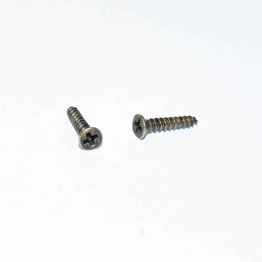 2,3x13mm Spånpladeskrue UH - antik bronze - mørk messing look - discosupport.dk