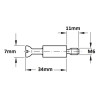 Samlebolt M6 - Ø7x42mm møbelskrue - HBP Samlebeslag - køb på discosupport.dk
