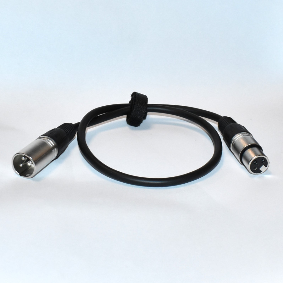 DMX kabel - XLR 3-pin kabel Han Hun - Highflex - 0,6m - discosupport.dk