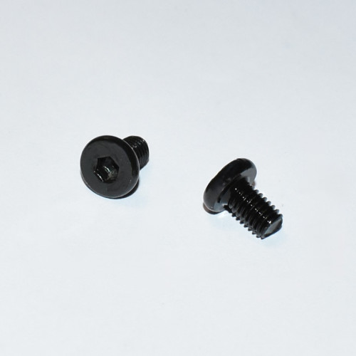 M6x10mm Sort Unbrako Møbelskrue med fladt hoved - discosupport.dk