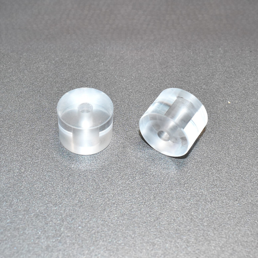 M5 Klar Plast Afstandsskive Ø20x15mm - Distanceskive - discosupport.dk