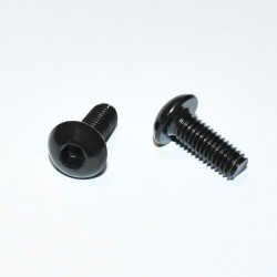 M6x16mm Sort galvaniseret Unbrakoskrue Buttonhead - discosupport.dk