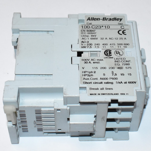 Allen-Bradley kontaktor 100-C23*10 - Spole 24V AC - 100-C23-10 - discosupport.dk