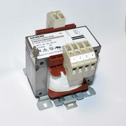 Transformator 100 Watt - 400V-24V - 4,17A - 100W - Siemens 4AM3442-5AN00-0EA0 - discosupport.dk