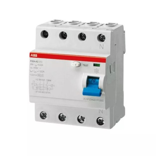 ABB F204 HPFI relæ A - 4P - 63A - 2CSF204101R1630 - F204 A-63/0.03 - discosupport.dk