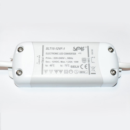 12V LED-driver SELF SLT15-12VF transformator 15W - 12-port