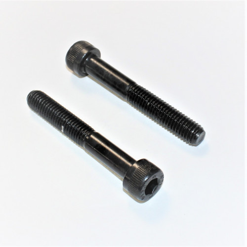 M8x45mm Unbraco Bolt - Sort ubehandlet Lav CH - Stål 8.8