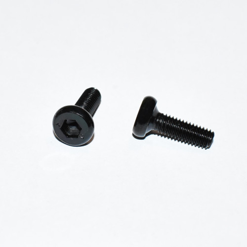 M6x15mm Sort Unbrako Møbelskrue med fladt hoved - discosupport.dk