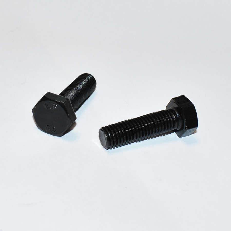 M10x35mm Sortgalvaniseret Sætbolt DIN 933 - Maskinbolt - discosupport.dk