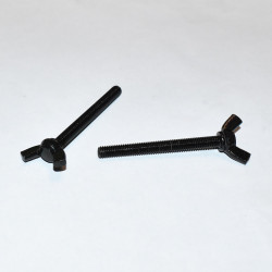 M6x60mm Sortgalvaniseret Vingeskrue - Fingerskrue - discosupport.dk