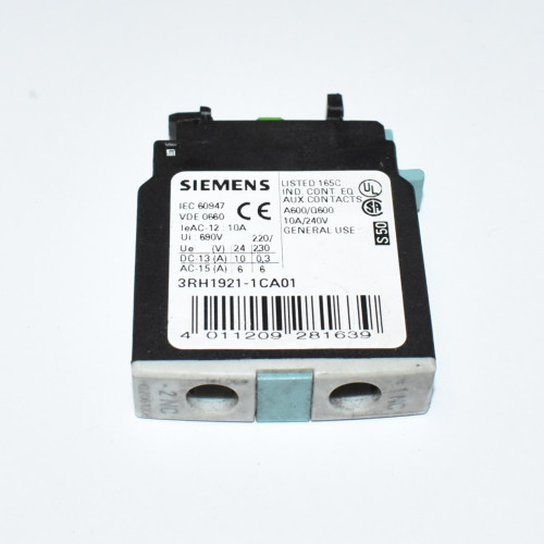 Siemens 3RH1921-1CA01 Hjælpeafbryder 1NC - 4011209281639 - discosupport.dk