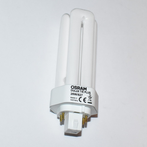 26W Kompakt lysstofrør - OSRAM - Narva - Sylvania - Philips - GX24Q-3 4-pin sokkel - discosupport.dk