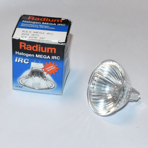 20W Radium Mega IRC Halogen Reflektorpære - 12V - GU5.3 - 36 grader  discosupport.dk